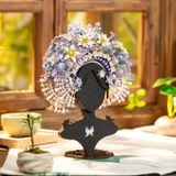  Mô Hình Kim Loại Lắp Ráp 3D MU Trâm Hoa (523 mảnh, Đế Gỗ, Clasp Flowers) YM-N183 – MP1266 