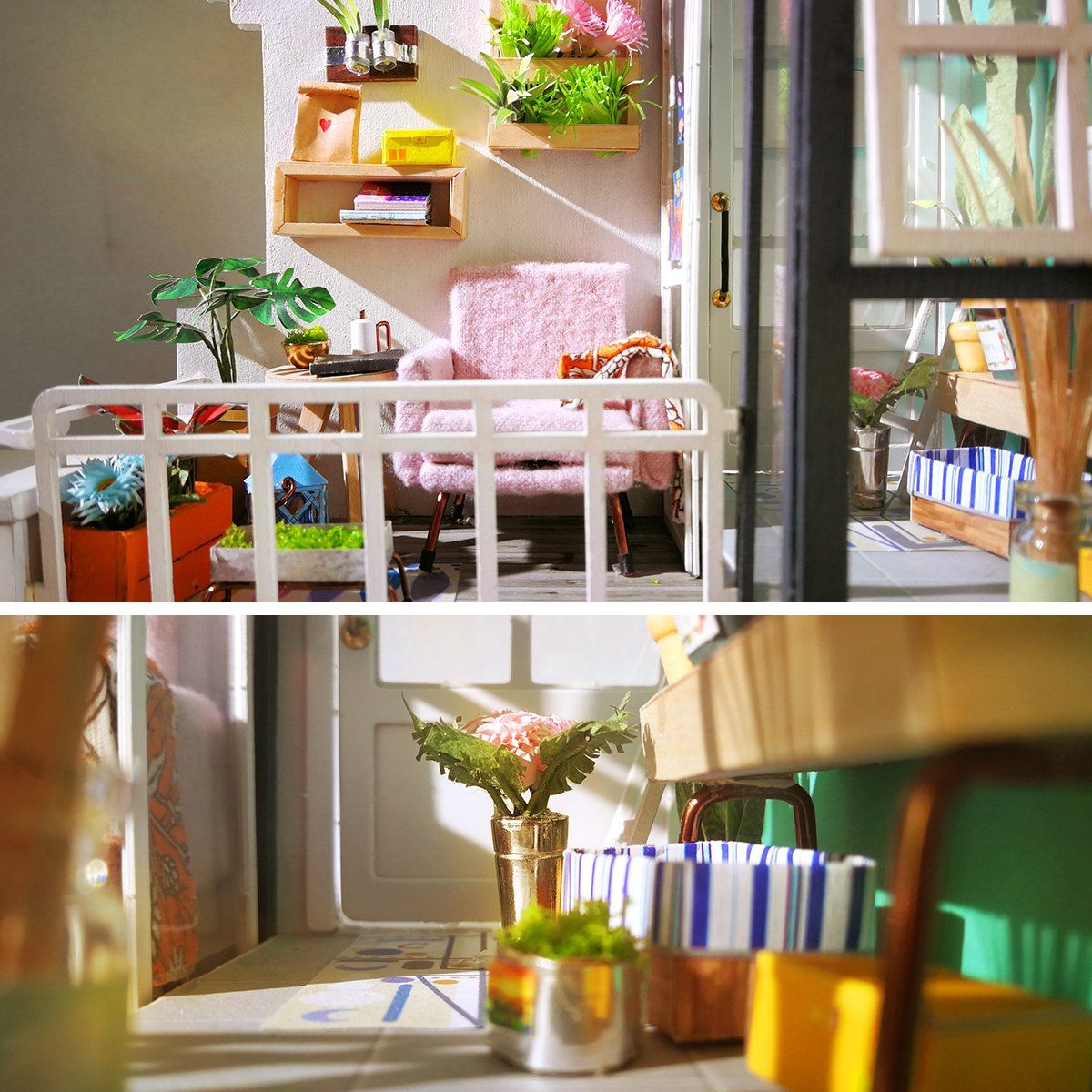  Mô Hình Gỗ 3D Lắp Ráp ROBOTIME DIY Dollhouse Nhà Tí Hon (300 mảnh, Kevin's Studio) DG13 – WP050 