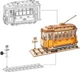  Mô Hình Gỗ 3D Lắp Ráp ROBOTIME Xe Điện Cổ Điển (92 mảnh, Classic Cable Car) TG505 – WP185 