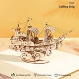  Mô Hình Gỗ 3D Lắp Ráp ROBOTIME Tàu Đánh Cá (188 mảnh, The Fishing Ship) TG308 - WP141 