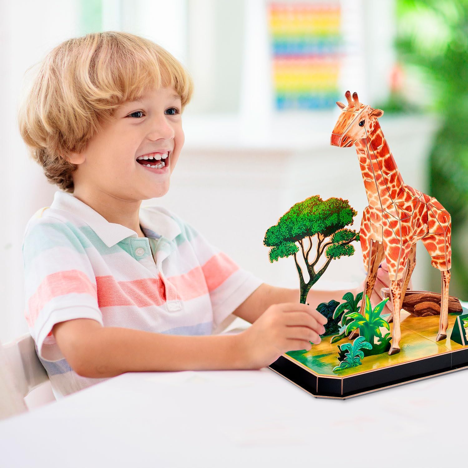  Mô Hình Giấy 3D Lắp Ráp CubicFun Con Hươu Cao Cổ (43 mảnh, Giraffe) P857h - PP004 