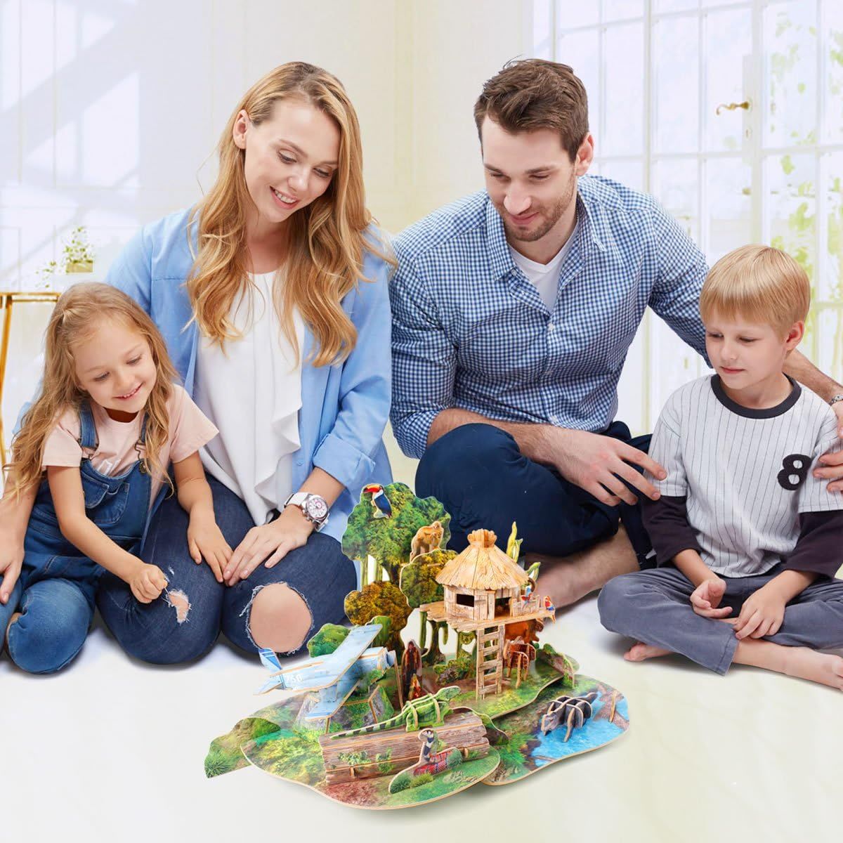  Mô Hình Giấy 3D Lắp Ráp CubicFun Khu Rừng Mưa Nhiệt Đới Amazon (43 mảnh, National Geographic Amazon Rain Forest) DS0979h - PP054 