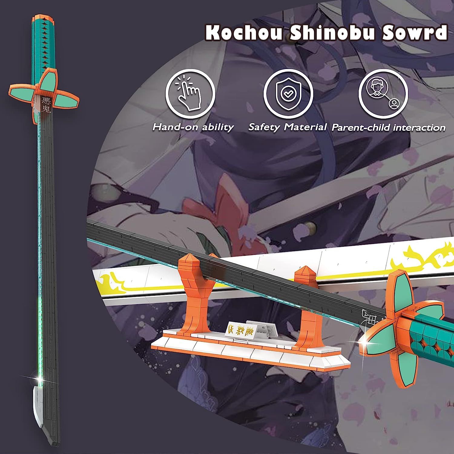  Mô Hình Nhựa 3D Lắp Ráp TEC CREATOR Thanh Kiếm Kochou Shinobu (782 mảnh, Kimetsu No Yaiba) DK1512 - LG0163 
