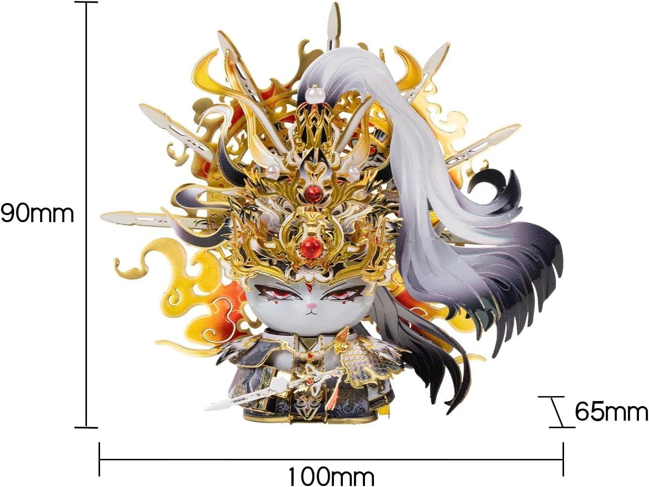  Mô Hình Kim Loại Lắp Ráp 3D MU Mèo Hoàng Đế (52 mảnh, The Emperor Kitty) YM-N146-N – MP1255 