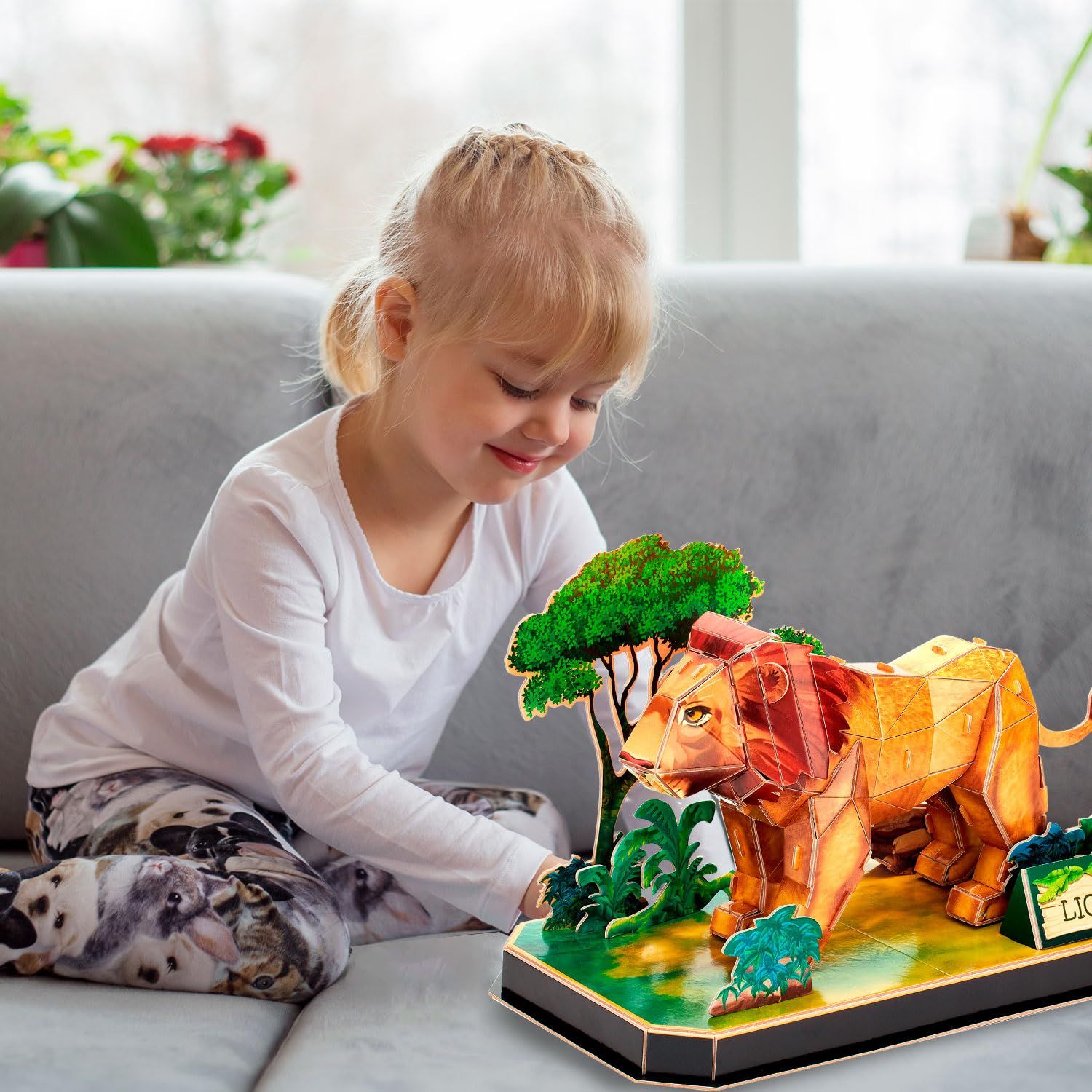  Mô Hình Giấy 3D Lắp Ráp CubicFun Con Sư Tử (40 mảnh, Lion) P856h - PP003 