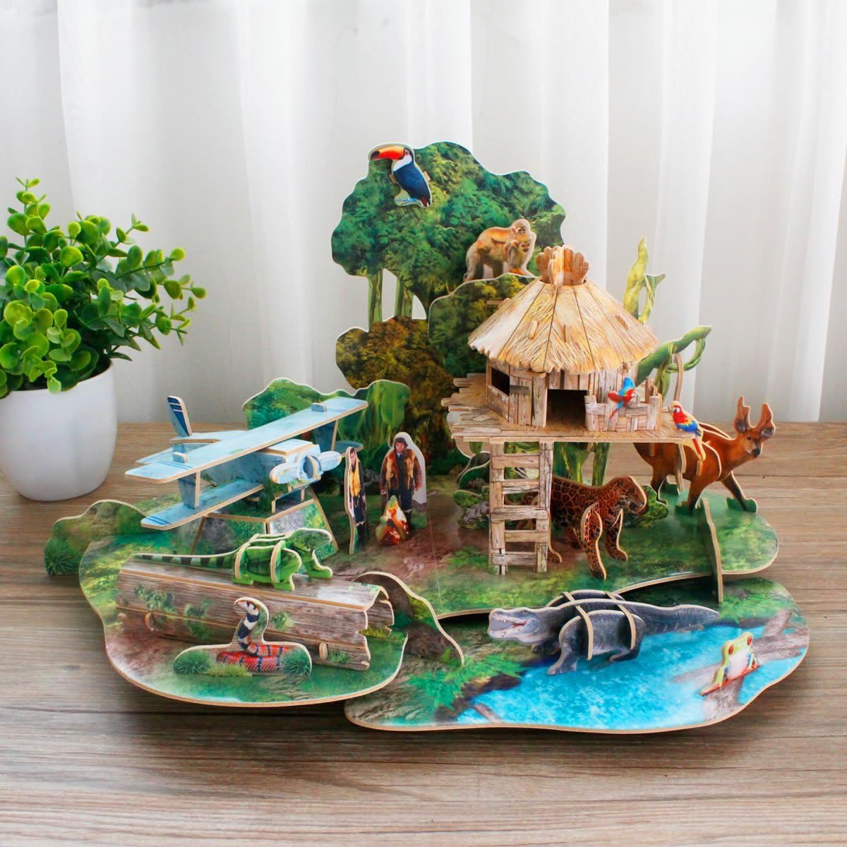 Mô Hình Giấy 3D Lắp Ráp CubicFun Khu Rừng Mưa Nhiệt Đới Amazon (43 mảnh, National Geographic Amazon Rain Forest) DS0979h - PP054 