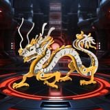  Mô Hình Kim Loại Lắp Ráp 3D Steel Warcraft Con Rồng (51 mảnh, Màu Bạc Vàng, Dragon) - SW045 