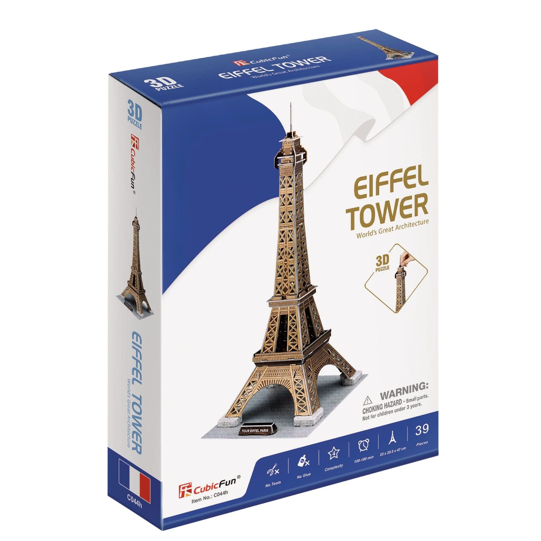  Mô Hình Giấy 3D Lắp Ráp CubicFun Tháp Eiffel Tại Pháp (39 mảnh, Paris Eiffel Tower) C044h - PP077 