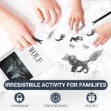  Mô Hình Kim Loại Lắp Ráp 3D Steel Warcraft Chó Sói (16 mảnh, Wolf) – SW023 