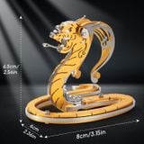  Mô Hình Kim Loại Lắp Ráp 3D Steel Warcraft Con Rắn (27 mảnh, Màu Bạc Vàng, Snake) - SW046 