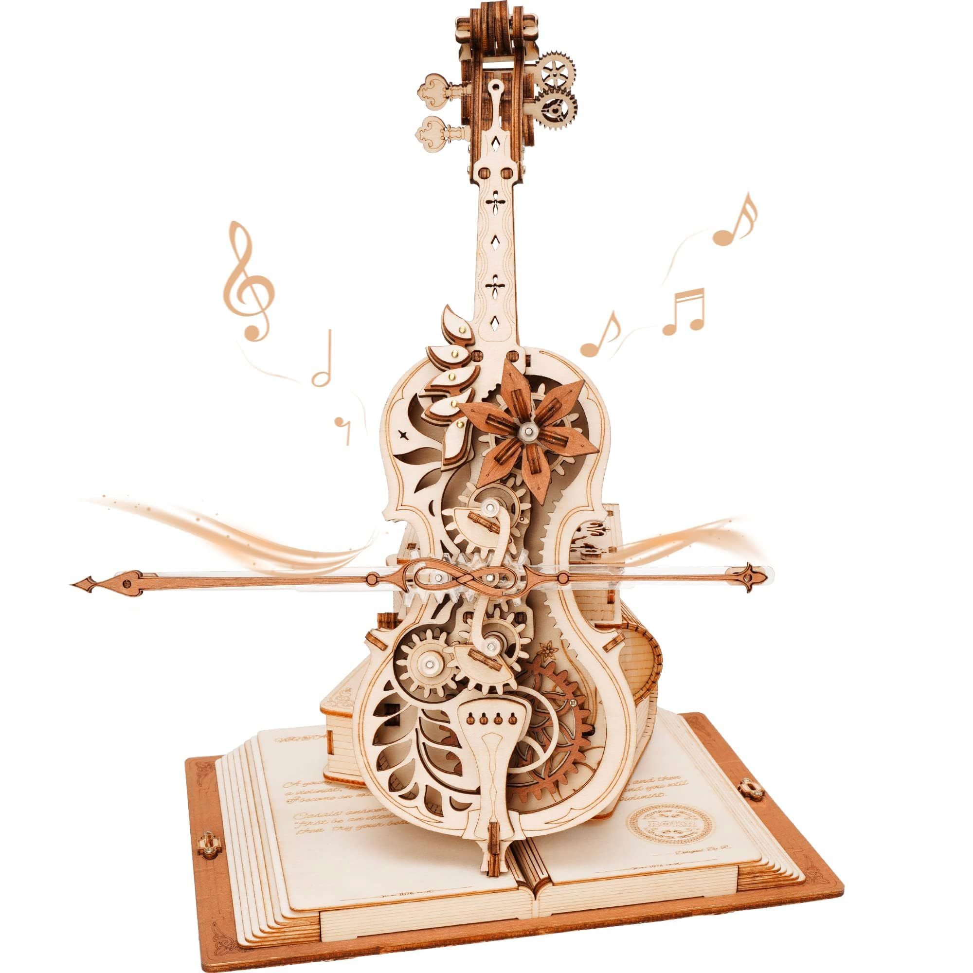  Mô Hình Gỗ 3D Lắp Ráp ROBOTIME ROKR Đàn Cello Ma Thuật (199 mảnh, Magic Cello) AMK63 – WP257 