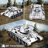  Mô Hình Kim Loại 3D Lắp Ráp Piececool Xe Tăng Chiến Đấu T-34/76 (Tỉ Lệ 1:48, 308 mảnh, T-34/76, 308 mảnh, Medium Tank) HP358-SK - MP1231 