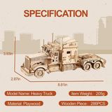  Mô Hình Gỗ 3D Lắp Ráp ROBOTIME Xe Đầu Kéo (286 mảnh, Heavy Truck) MC502 – WP033 