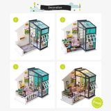  Mô Hình Gỗ 3D Lắp Ráp ROBOTIME DIY Dollhouse Nhà Tí Hon (200,mảnh Balcony Daydreaming) DGM05 – WP045 
