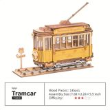  Mô Hình Gỗ 3D Lắp Ráp ROBOTIME Xe Điện Cổ Điển (92 mảnh, Classic Cable Car) TG505 – WP185 