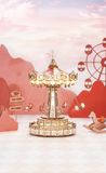  Mô Hình Gỗ 3D Lắp Ráp ROBOTIME ROKR Hộp Nhạc Xích Đu Quay (289 mảnh, Swing Ride) EA02 – WP245 
