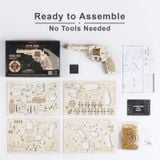  Mô Hình Gỗ 3D Lắp Ráp ROBOTIME Súng Cao Bồi (102 mảnh, Corsac) M60 LQ401 - WP172 