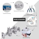  Mô Hình Kim Loại Lắp Ráp 3D Piececool Cầu Tháp Luân Đôn (65 mảnh, Tower Bridge of London) HP009-S – MP370 