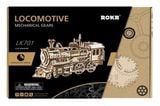  Mô Hình Gỗ 3D Lắp Ráp ROBOTIME Đầu Máy Xe Lửa Hơi Nước (349 mảnh, Steam Locomotive) LK701 – WP001 