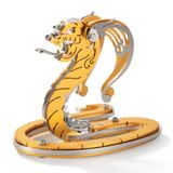  Mô Hình Kim Loại Lắp Ráp 3D Steel Warcraft Con Rắn (27 mảnh, Màu Bạc Vàng, Snake) - SW046 