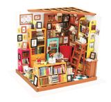  Mô Hình Gỗ 3D Lắp Ráp ROBOTIME DIY Dollhouse Nhà Tí Hon (221 mảnh, Sam's Study) DG102 – WP041 