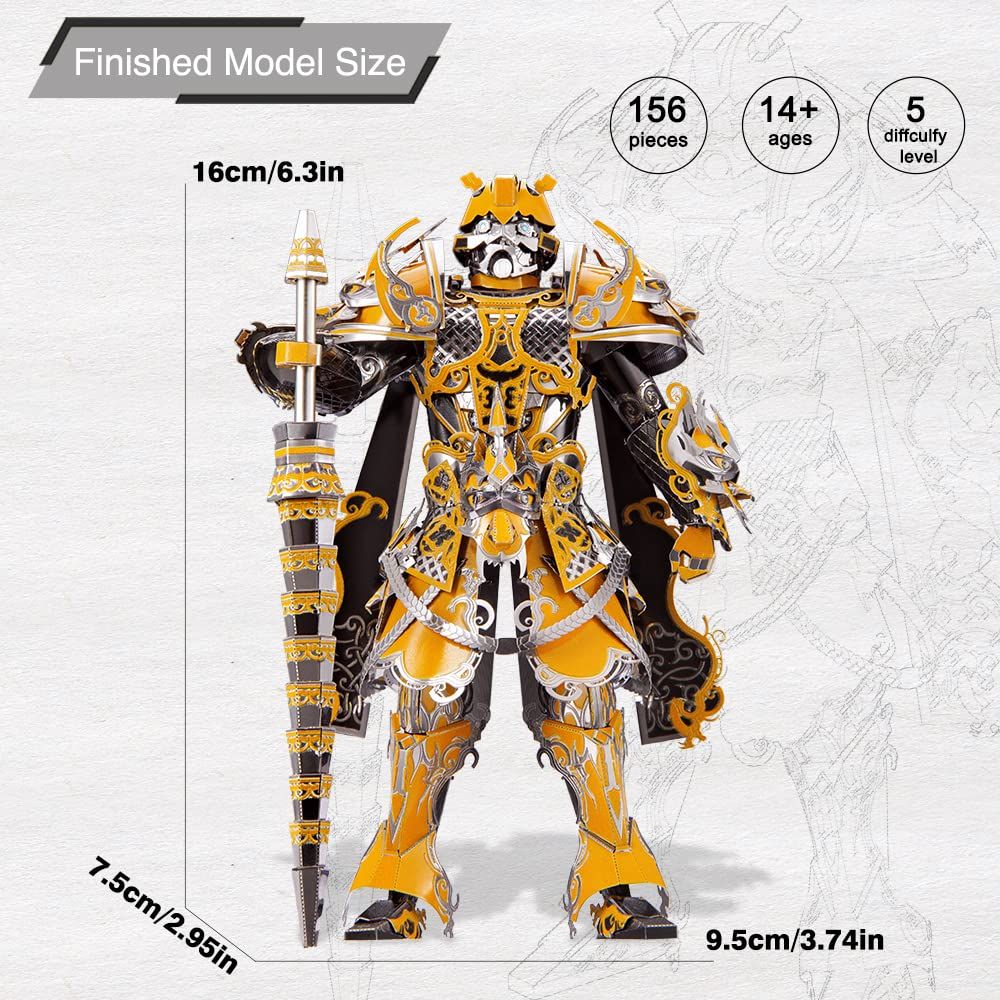  Mô Hình Kim Loại Lắp Ráp 3D Piececool Thần Tướng Kim Cang (156 mảnh, King Kong) P117-KGS - MP802 