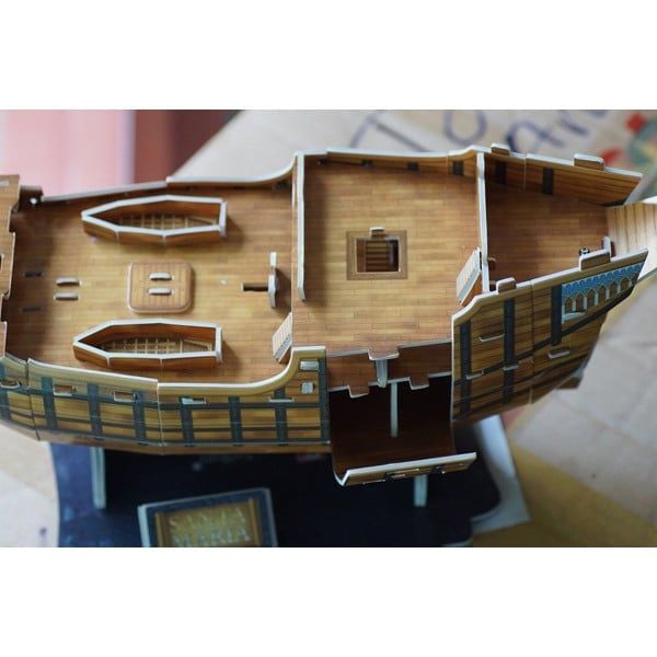  Mô Hình Giấy 3D Lắp Ráp CubicFun Thuyền Santa Maria (113 mảnh) T4008h - PP046 