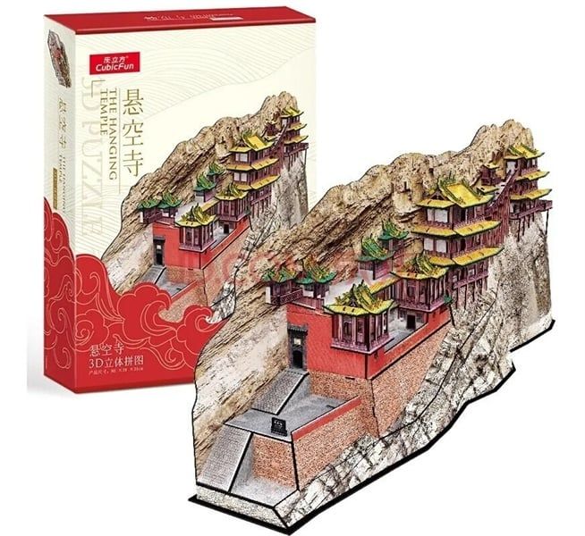 Mô Hình Giấy 3D Lắp Ráp CubicFun Đền Treo Hoành Sơn Huyền Không Tự (193 mảnh, The Hanging Temple) CN6006h - PP087 