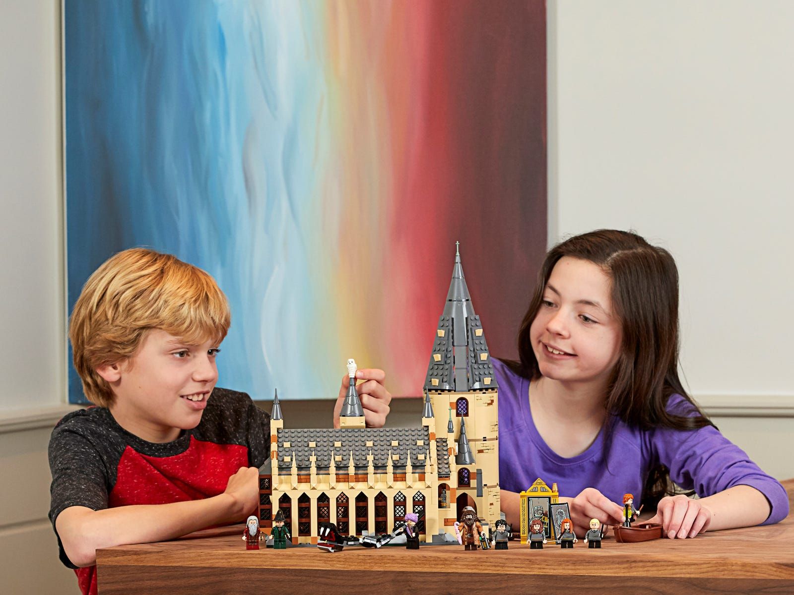  Mô Hình Nhựa 3D Lắp Ráp OEM Harry Potter Đại Sảnh Trường Hogwarts (931 mảnh, Lego 75954 Hogwarts Great Hall) S7307 - LG0147 