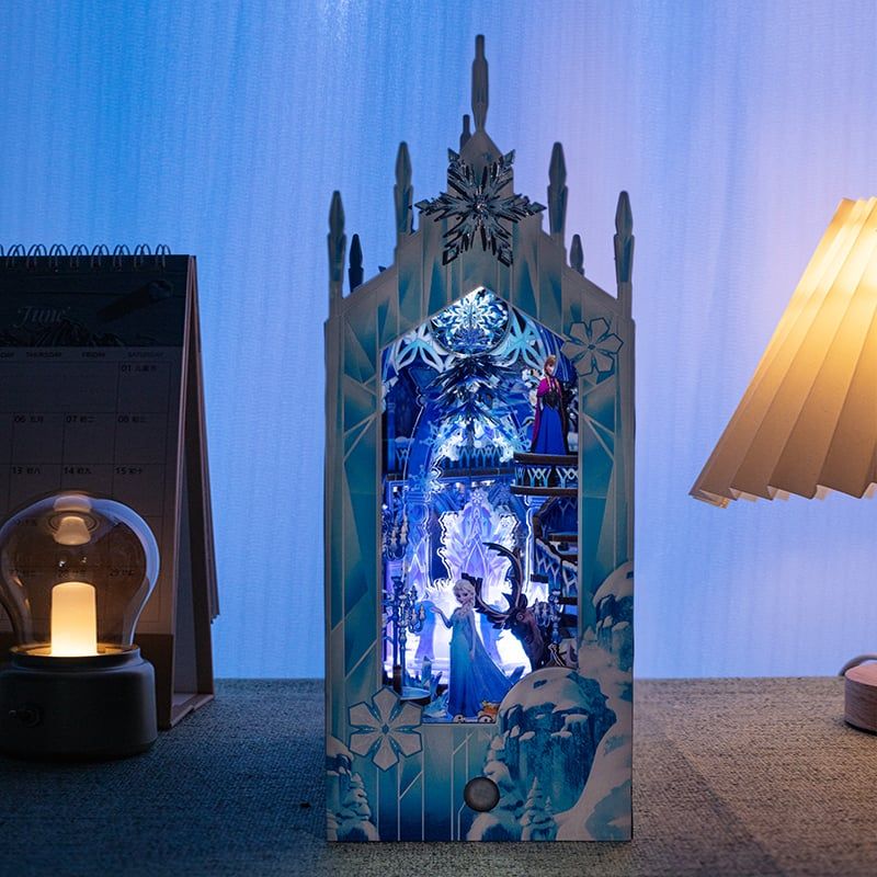  Mô Hình Gỗ 3D Lắp Ráp MU Book Nook Disney Frozen Elsa và Anna (158 mảnh) MY-L025B - WP265 