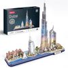 Mô Hình Giấy 3D Lắp Ráp CubicFun Dubai Cityline L523h (182 mảnh, đèn LED) - PP024