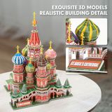  Mô Hình Giấy 3D Lắp Ráp CubicFun Nhà Thờ Chính Tòa Thánh Basil DS0999h (222 mảnh, National Geographic Saint Basil's Cathedral) - PP066 