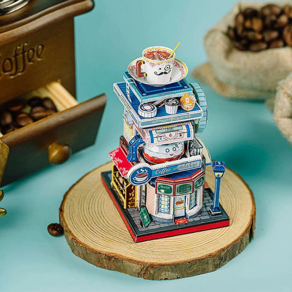  Mô Hình Kim Loại Lắp Ráp 3D MU Tiệm Cafe Châu Âu (67 mảnh, Travel to World - Coffee Shop) YM-N118-B – MP970 
