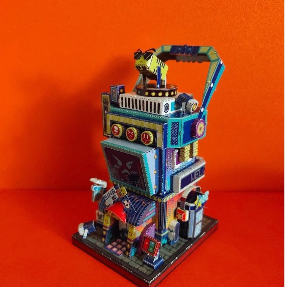  Mô Hình Kim Loại Lắp Ráp 3D MU Quán Karaoke Châu Âu (81 mảnh, Travel to World - Karaoke Bar) YM-N118-C – MP968 