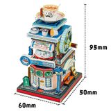  Mô Hình Kim Loại Lắp Ráp 3D MU Tiệm Cafe Châu Âu (67 mảnh, Travel to World - Coffee Shop) YM-N118-B – MP970 