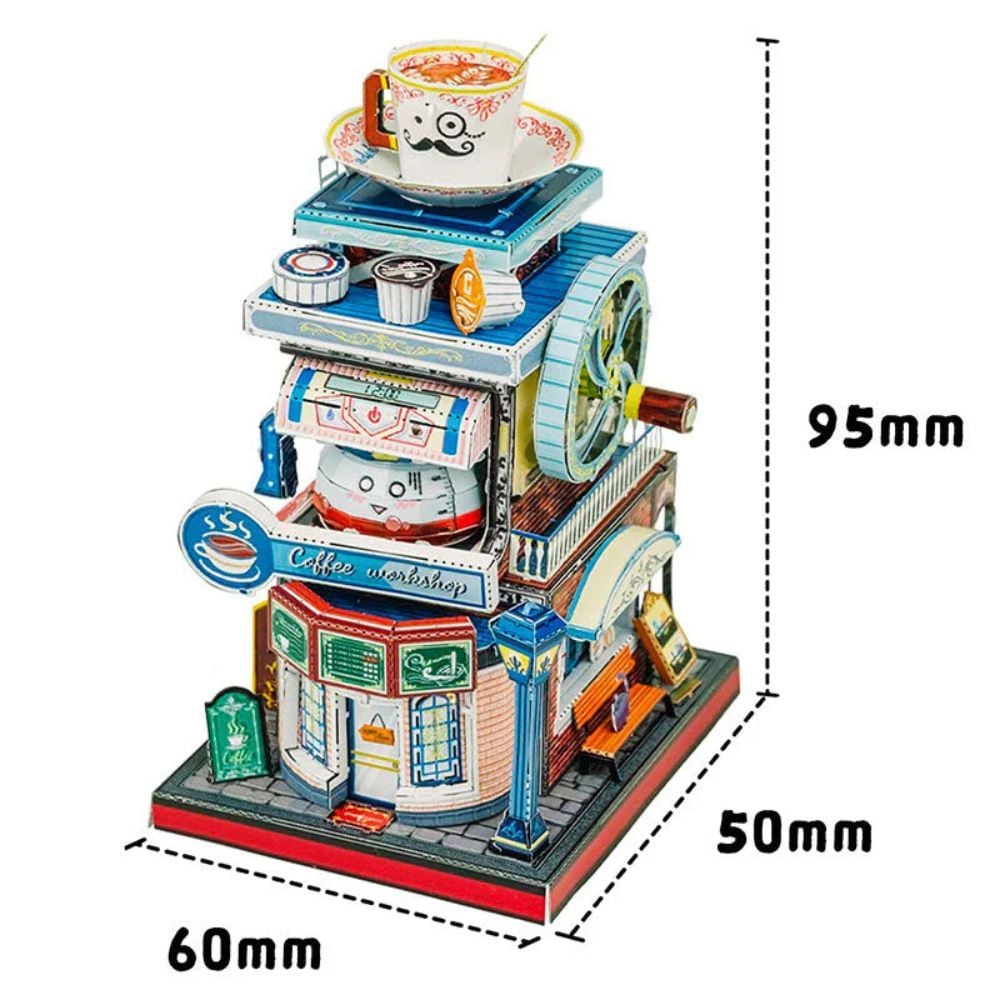 Mô Hình Kim Loại Lắp Ráp 3D MU Tiệm Cafe Châu Âu (67 mảnh, Travel to World - Coffee Shop) YM-N118-B – MP970 