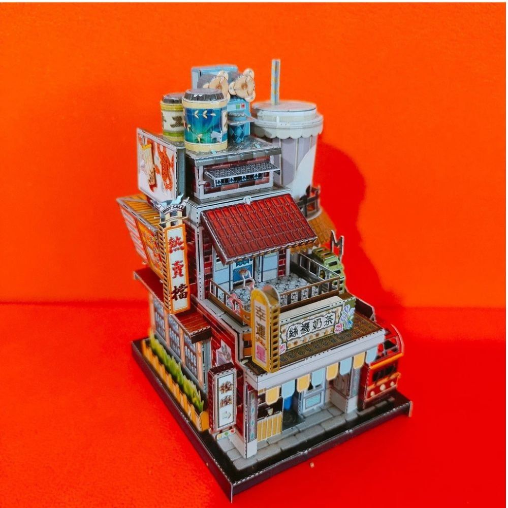  Mô Hình Kim Loại Lắp Ráp 3D MU Quán Trà Sữa Nhật Bản (69 mảnh, Travel to World - Japan Milk Tea Shop) YM-N104-F – MP936 