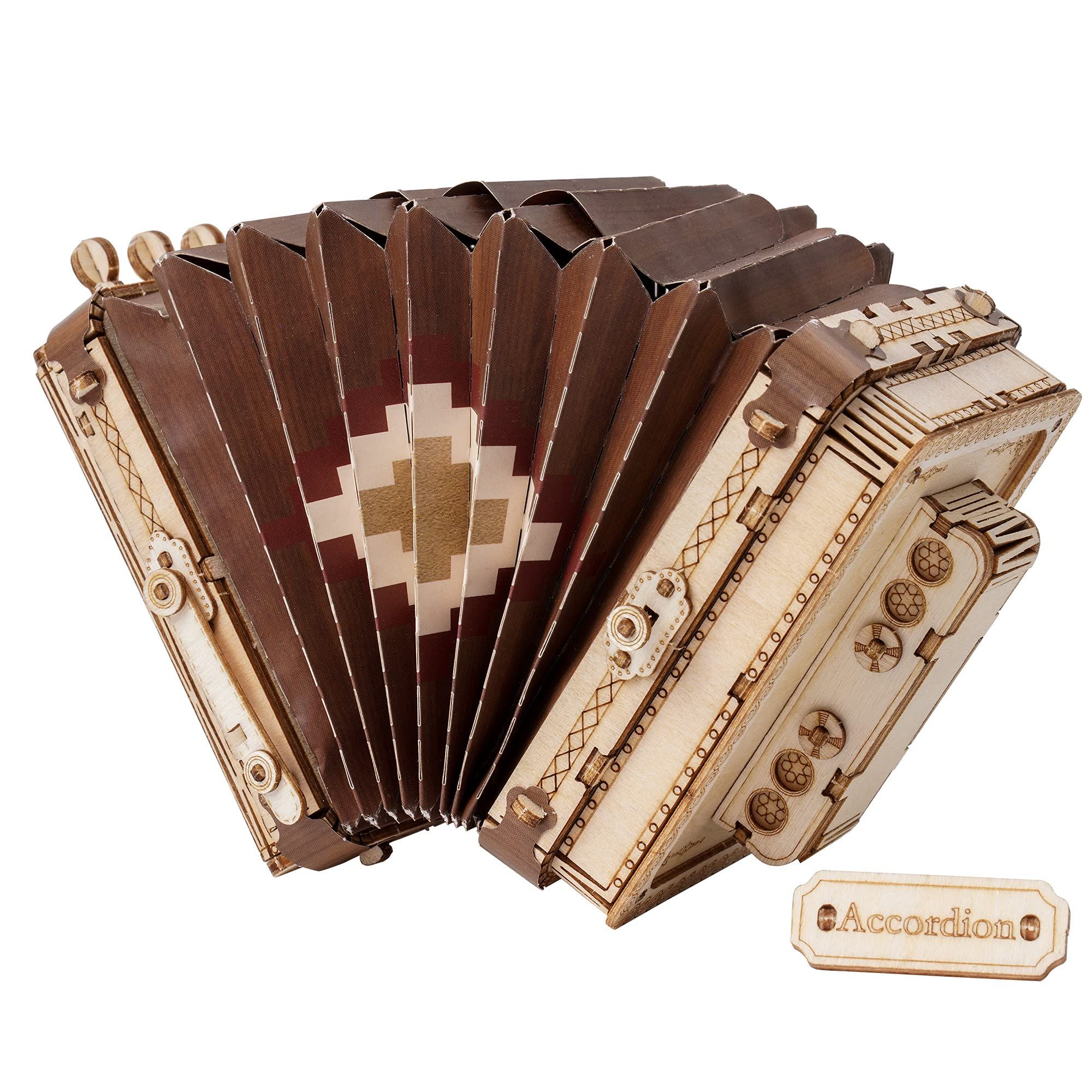  Mô Hình Gỗ 3D Lắp Ráp ROBOTIME Rolife Đàn Phong Cầm (152 mảnh, Accordion) TG410 – WP219 