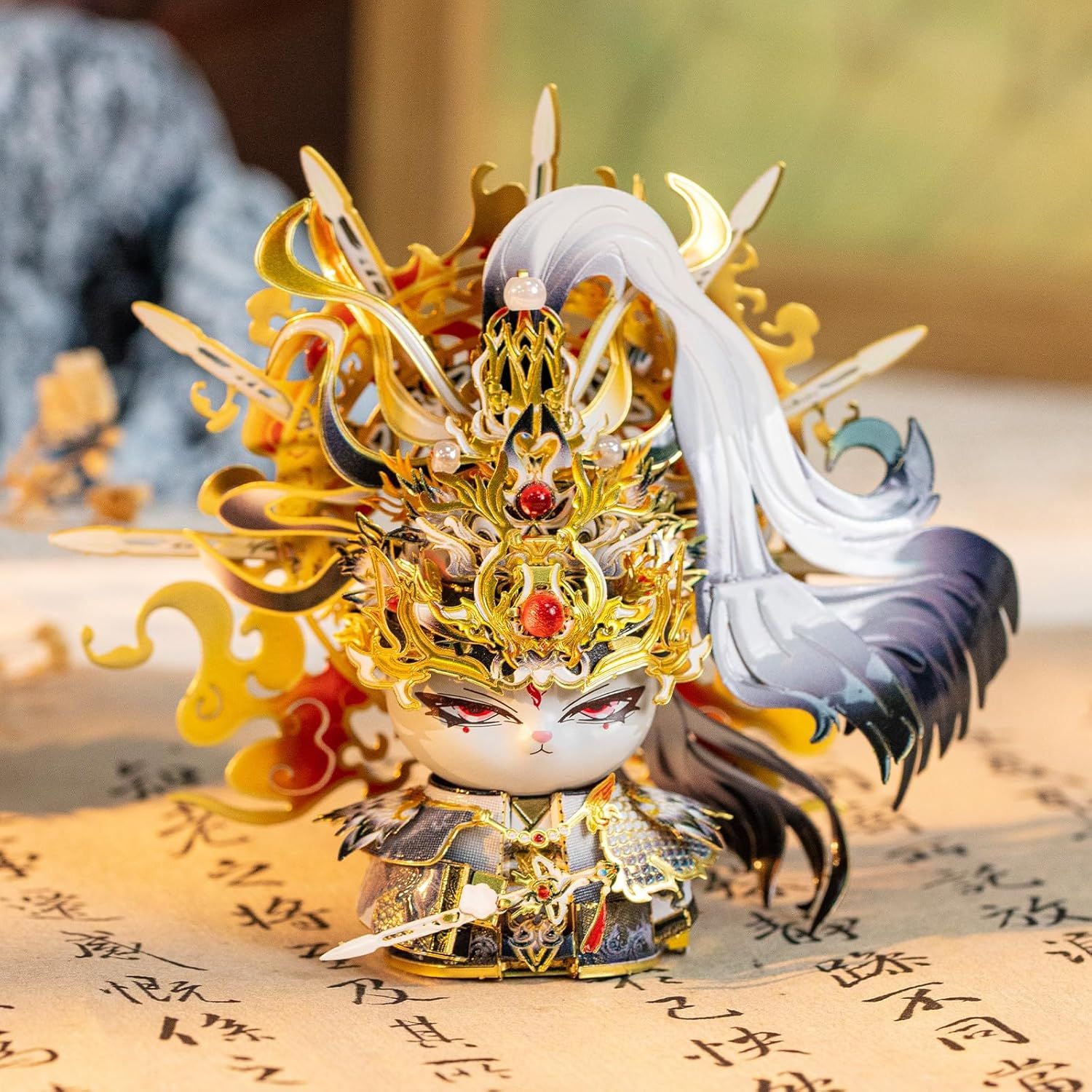  Mô Hình Kim Loại Lắp Ráp 3D MU Mèo Hoàng Đế (52 mảnh, The Emperor Kitty) YM-N146-N – MP1255 