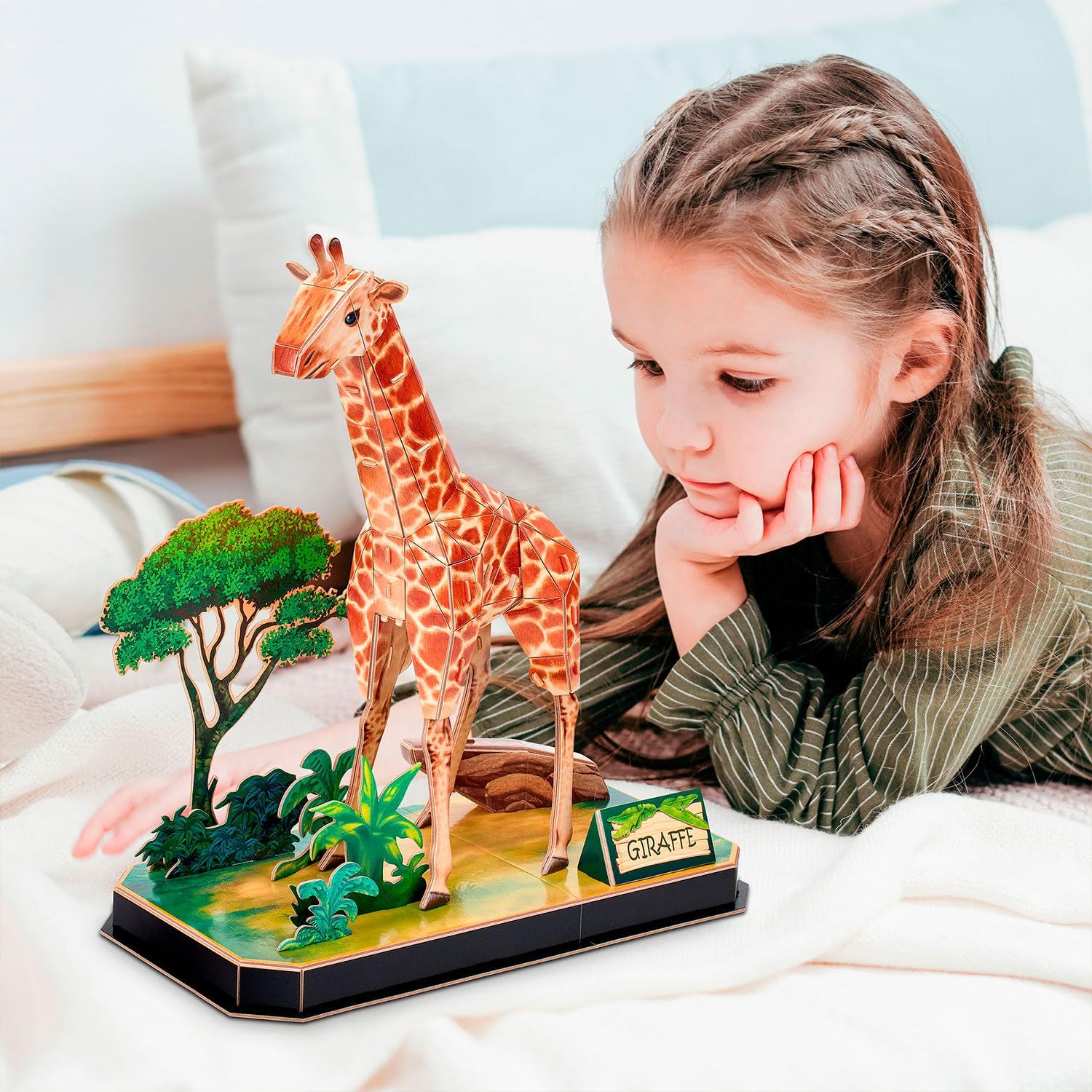  Mô Hình Giấy 3D Lắp Ráp CubicFun Con Hươu Cao Cổ (43 mảnh, Giraffe) P857h - PP004 