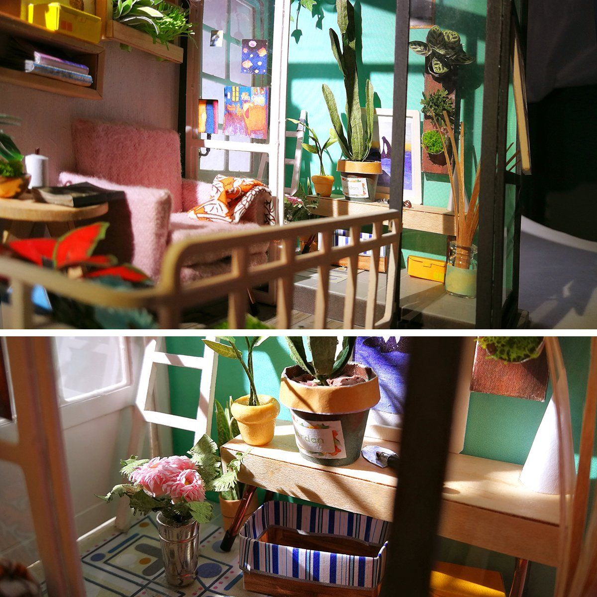  Mô Hình Gỗ 3D Lắp Ráp ROBOTIME DIY Dollhouse Nhà Tí Hon (300 mảnh, Kevin's Studio) DG13 – WP050 