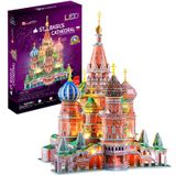  Mô Hình Giấy 3D Lắp Ráp CubicFun Nhà Thờ Chính Tòa Thánh Vasily (224 mảnh, Saint Basil's Cathedral, Đèn LED) L519h - PP076 