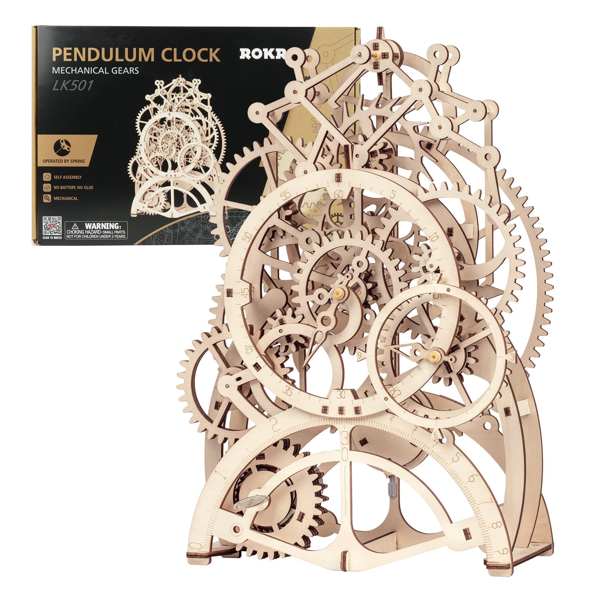  Mô Hình Gỗ 3D Lắp Ráp ROBOTIME Đồng Hồ Quả Lắc (170 mảnh, Pendulum Clock) LK501 - WP142 