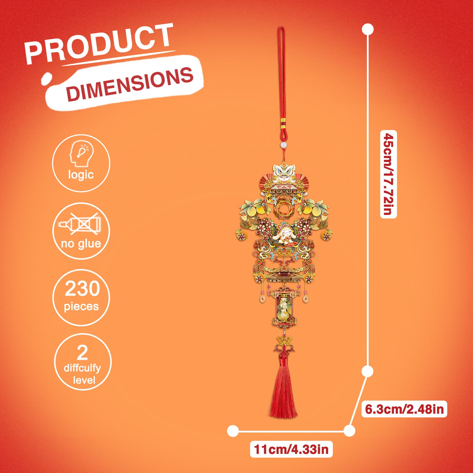  Mô Hình Kim Loại 3D Lắp Ráp Piececool Đại Cát Đại Lợi (230 mảnh, DAJUDALI) P279-GR - MP1155 