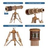 Mô Hình Gỗ 3D Lắp Ráp ROBOTIME ROKR Kính Viễn Vọng (314 mảnh, Monocular Telescope) ST004 – WP206 