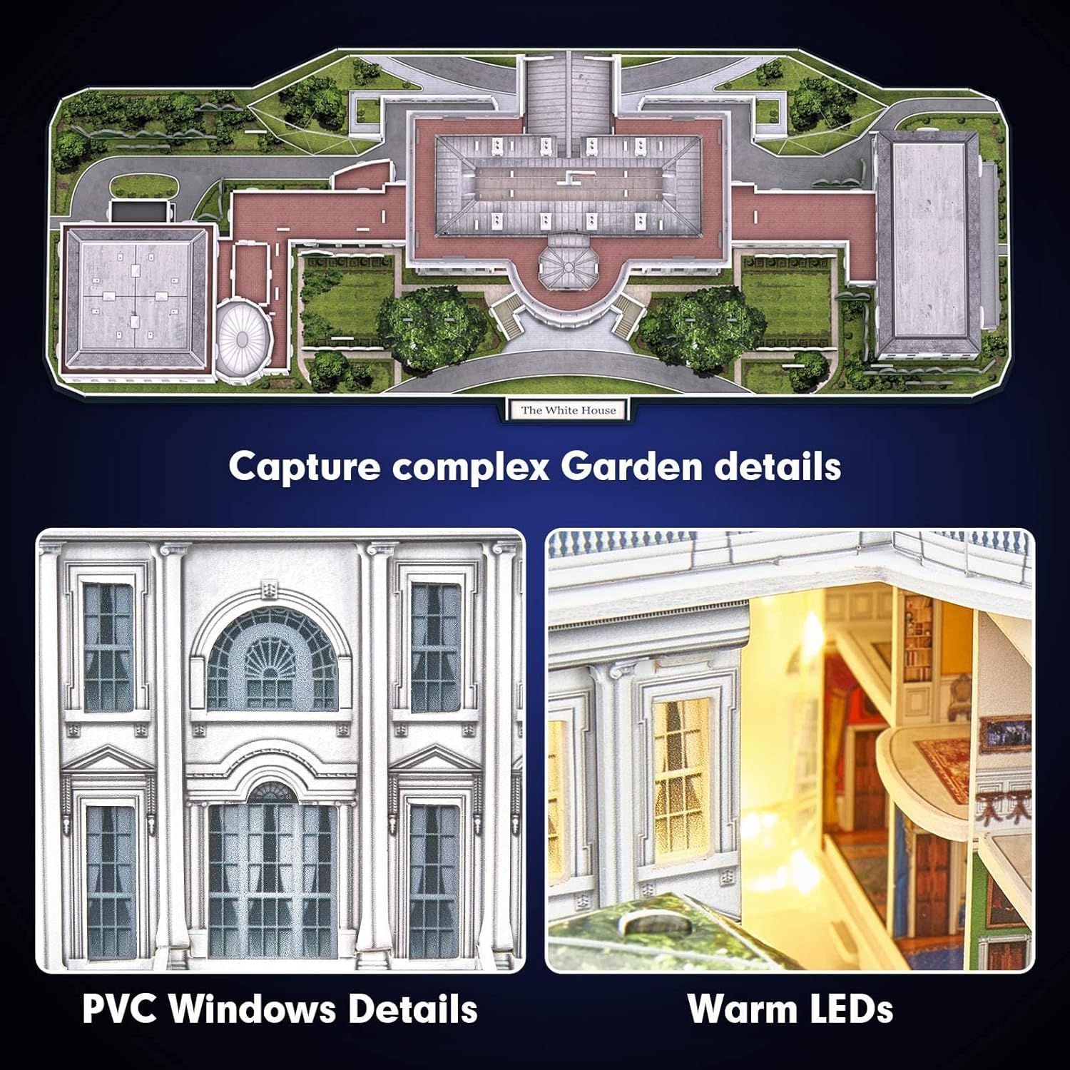  Mô Hình Giấy 3D Lắp Ráp CubicFun Nhà Trắng (151 mảnh, The White House) L529h - PP070 