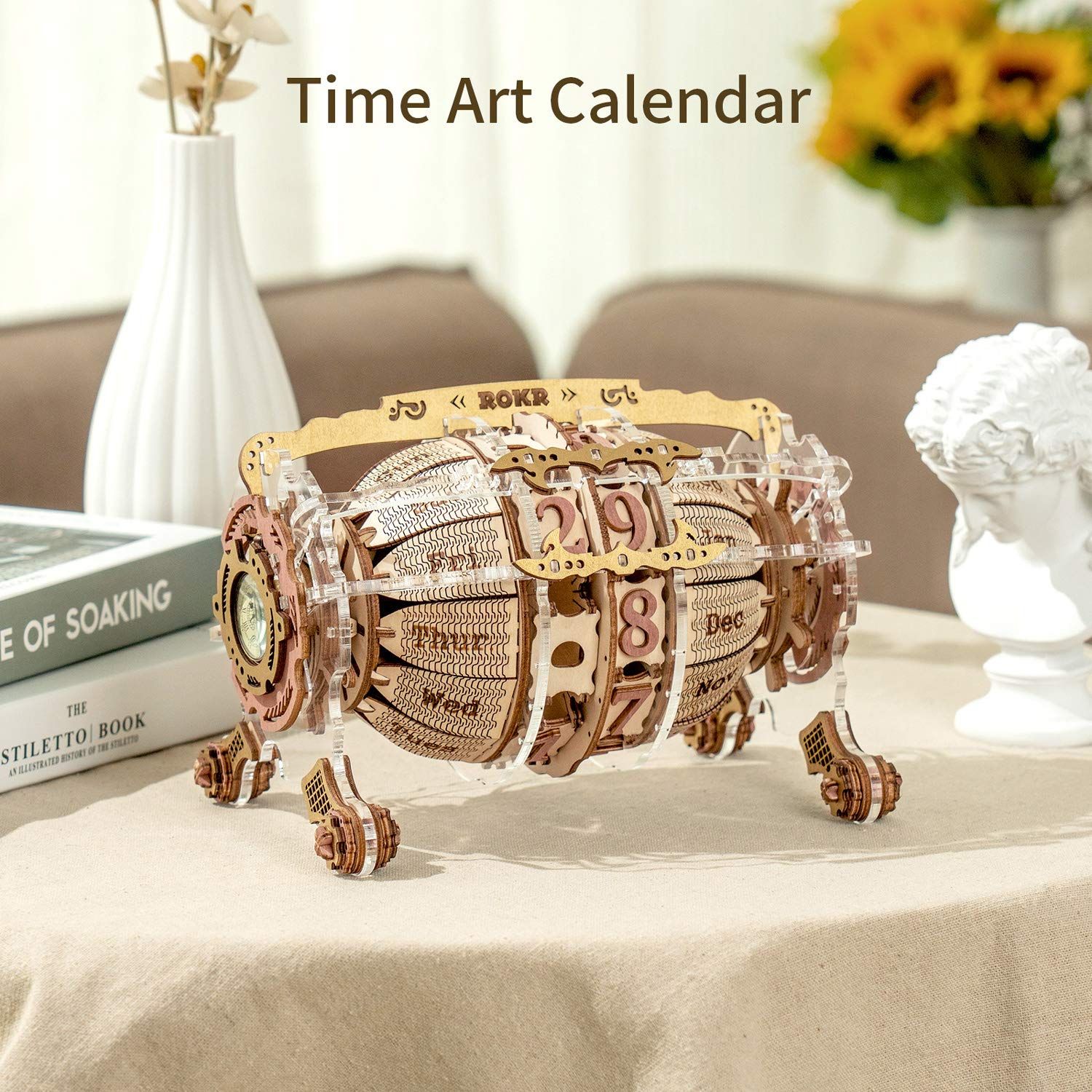  Mô Hình Gỗ 3D Lắp Ráp ROBOTIME ROKR Lịch Máy Thời Gian (250 mảnh, Time Engine Calendar) LC801 - WP204 