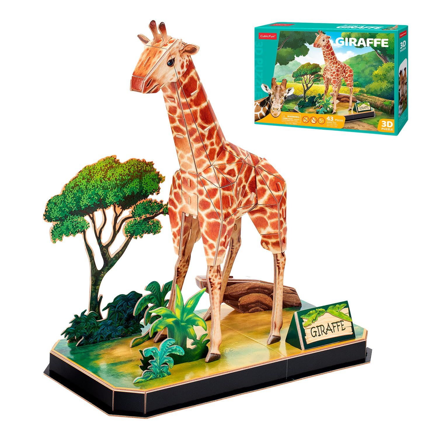  Mô Hình Giấy 3D Lắp Ráp CubicFun Con Hươu Cao Cổ (43 mảnh, Giraffe) P857h - PP004 