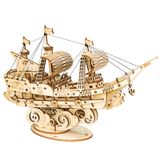  Mô Hình Gỗ 3D Lắp Ráp ROBOTIME Tàu Đánh Cá (188 mảnh, The Fishing Ship) TG308 - WP141 