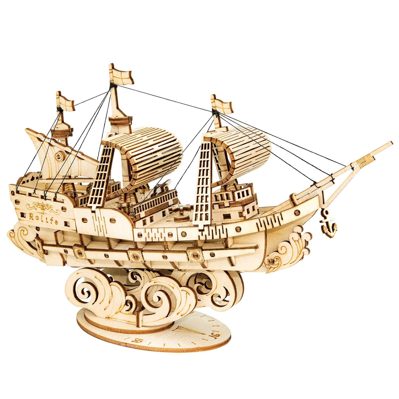  Mô Hình Gỗ 3D Lắp Ráp ROBOTIME Tàu Đánh Cá (188 mảnh, The Fishing Ship) TG308 - WP141 